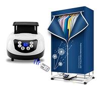 1500W Foldable Electric Clothes Dryer, Portable 2 Layer Electric Heated Clothes Airer Dryer Rack, Household Dryer with Dustproof Cloth Curtain, 220V Energy-Efficient(Anion)