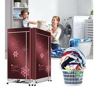 1500w Foldable Electric Clothes Dryer Warm Air Rack, Portable Clothes Airer Drying Large Capacity 15kg, Household Cloth Drying 240min Timing Heater
