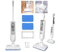 1500W Hot Steam Mop Cleaner, Hand Held Steam Cleaner Floor Steamer, Tile Cleaner, and Hard Wood Floor Cleaner with 2 Machine Washable Cleaning Pads