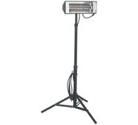 1500W Infrared Quartz Patio Heater - High Efficiency - Telescopic Floor Stand