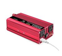 1500W Peak Power Inverter DC12V to AC 110V 60Hz Car Inversor With The Cigarette Lighter Modified Sine Wave(Red)