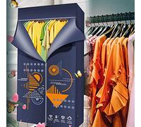 1500W Portable Clothes Airer Dryer Heated Laundry Drying Rack Machine Large Capacity 15kg Double Layer Dryer Energy Efficient, Low Energy, Stainless Steel, for House Living Room