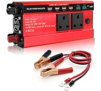 1500W Power Inverter 12V to 240V - Car Inverter DC 12V to AC 240V UK with LED Display, Pure Sine Wave Inverter with 2 UK Sockets and 4 USB for Outdoor Activities and Travel