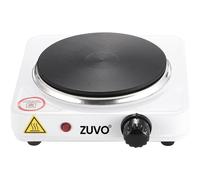 1500W Single Hot Plate White Portable Cast Iron Stove Hob with Adjustable Thermostat for Cooking