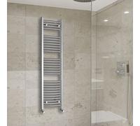 (1500x450mm) Warmehaus Curved Heated Towel Rail Central Heating for Bathroom Kitchen Radiator Ladder Chrome