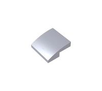 15068 Slope Curved 2X2X2/3 50 Pieces High-Precision MOC Building Bricks Replacement Parts Compatible with Lego bricks GDS-659 Flat Silver