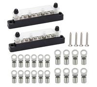 150a 12v Bus Bar, 48v Dc Studs Power Distribution Terminal Block, Common Busbar Power Terminal Blocks, High Performance Module Busbar, with M6/M4 Screws Terminals, for Cars Boats Caravans Rvs Yachts