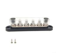 150A Busbar Terminal Assembly for 12V to 48V DC Vehicle Systems Supporting Cars RVs Ships Boats Trucks and Motorcycle Wiring Projects (Black 6-way)