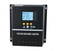 150A MPPT Solar Charge Controller Compatible with Battery Voltage 12V 24V 36V 48V, LCD Display for System Monitoring, Dual USB Charging Ports, and Comprehensive Safety Features (90A)