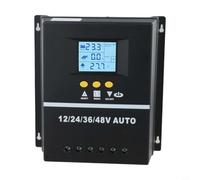 150a Mppt Solar Regulator 12v 24v 36v 48v Auto Detect Lcd Display Dual Usb Port Heat Dissipation Design Large Wiring Terminal For Outdoor Energy System Black(90A)