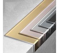 150cm/59in Heavy-Duty Stair Edge Trim, 5ft Aluminum Staircases Nosing, 8/10cm Non-Slip Waterproof Step Treads Edge Protector for Indoor/Outdoor Stairs(Black,150x10x2cm)