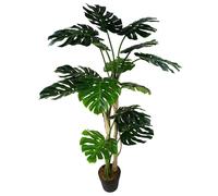 Leaf Design 150cm (5ft) Artificial Luxury Monstera Plant Black Pot