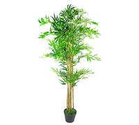 Leaf Design UK Artificial Bamboo Plants/Trees, Wood, Natural Green, 150cm