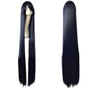 150CM 60''Long Straight cosplay Wig 20 colors blonde blue pink silver Wig Synthetic Hair Women Cosplay Party common 150 cm Wigs common navy blue wig 01