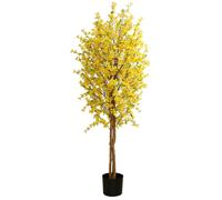 B&Q Artificial Forsythia Tree – Leaf Design UK Realistic 150cm Yellow