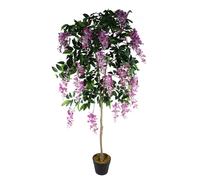 Artificial Wisteria Tree 150cm Artificial Purple/Pink Realistic Botanik Leaf Pink One Size