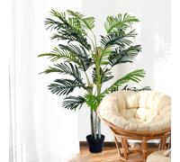 Outsunny 150cm(5ft) Palm Tree Artificial Faux Decor Green Plant Home Office