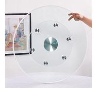 150cm Clear Glass Lazy Susan Turntable - Heavy Duty Rotating Serving Tray for Kitchen & Dining Table Thick 8mm Easy to Clean Durable Perfect for Entertaining