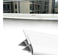 150cm Drip Channel Roof Molding Waterproof Eaves Drip Edge Trim 2 pcs Roofline Drop Ed Protection 50mm Wide Ideal for Water Management and Home Exterior Upgrade