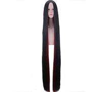 150cm Land of the Lustrous Bort 59" Super Long Straight Black Red Synthetic Hair Central Parting Cosplay Wig For Party PL-090