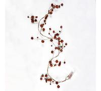 150cm Pre-Lit Hanging Garland Decorations Rustic Bells with 20 Warm White LEDs Christmas Home Wall Door Jingle Xmas Holiday DIY Crafts