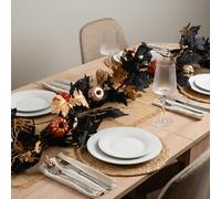 150cm Premium Garland Black / Gold Scottish Everlastings Ltd Gold One Size