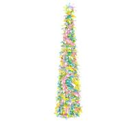 150cm Sparkly Pencil Shaped Folding Table Tree with Colourful Sequins for Easter - for Outdoor Table Centerpiece Mantel