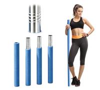 150cm Steel Core Yoga Stretching Bar 4-Section Foam Padded Shoulder | Opening Detachable Threaded Posture Correction Body Alignment Home Training Rod Home Office Gym Studio