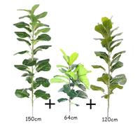 150cm Tropical Tree Large Fake Ficus Lyrata Plant Artificial Plants Branches Plastic Leafs For Home Office Shop Decor for DIY Craft Wreath Home Decor(120cmand150cmand64cm)