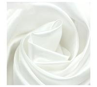 150cm Wide Silk Satin Fabric White for Dressmaking Sleepwear Underwear Bedding Set Curtain Drape Wedding Dress Decoration Sewing DIY Crafts(Size:1.5x3m,Color:Pure White)