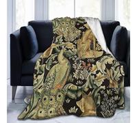 (150CM X 200CM) Throw Blanket William Morris Forest Fabric Ultra Soft Lightweight Blanket Flannel Throw Blanket50 X40