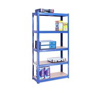 150cm x 75cm x 30cm, Blue 5 Tier (175KG Per Shelf), 875KG Capacity Garage Shed Storage Shelving Units, 5 Year Warranty