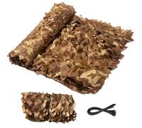 150D Oxford Camo Net Heavy Duty, Camo Netting With Cable Ties Waterproof Tear Resistant Camouflage Netting For Hunting Blind Shooting Hide Army Camping Sun Shade Desert(W3.5xH4.0m)