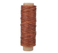 150D16 Flat Waxed Sewing Thread Strong Durable Leather Craft Hand Stitching Cord for Shoes Repair Leather Crafts 6 Colors 50m (Coffee Color)
