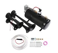 150DB 4 Trumpet Train Horns kit Super Loud Air Horn with 150 PSI 12V Air Compressor Air Horn Compressor Tank For Any Vehicle Trucks Car Jeep Or SUV