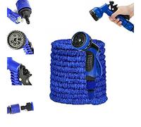 150FT Expandable Flexible Garden Hose Pipes, 3 Times Magic Expandable Garden Hose Flexible Stretch Water Pipe, Expanding Water Hose with 7 Function Hose Spray Gun for Washing Car Watering Flowe(Blue)
