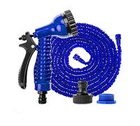 150FT Expanding Garden Water Hose Pipe with 7 Functions Spray Gun Water Gun Expandable Flexible Hose (Blue)