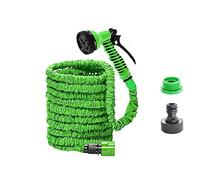 150FT Garden Hose Pipes Flexible Water Hose Pipe Expanding Magic Hose with 7 Multi-Functional Nozzles & 2 Connectors, Green