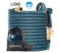150FT or 200FT Expandable Garden Hose, Water Hose with Extra Strength Fabric, with 10-Pattern Spray Nozzle, Leakproof Lightweight Expanding Hose for Watering and Washing (150FT/45Meters)