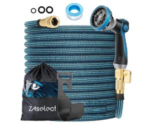 150FT or 200FT Expandable Garden Hose, Water Hose with Extra Strength Fabric, with 10-Pattern Spray Nozzle, Leakproof Lightweight Expanding Hose for Watering and Washing (150FT/45Meters)