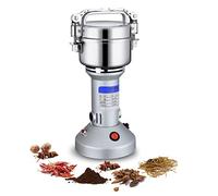 150G Electric Grain Grinder Mill Stainless Steel Grinder Portable Vertical Type Cereal Pulverizer High Speed Grain Mill for Grinding Coffee Bean Seed Nut Spice Pepper Cere
