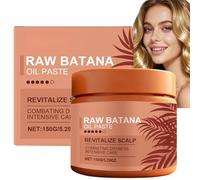 150g Pure Batana Oil Paste for Hair Growth,Raw Batana Oil Hair Growth Paste,Moisturizing&Nutritious Scalp Care,Improves Split&Dryness,Solid Ba/tana Oil,Suitable for All Hair Types, Thicker&Stronger