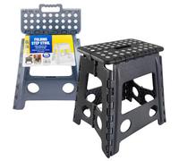 Folding Handy Step Stool - Handle Storage Collapsible Multi Use Anti Slip Grip Bathroom Garden Kitchen Office Kids Adult Foldable Space Saving Ladder Sturdy With Carry Handles Holds Up to 150kg