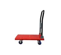 Folding Platform Trolley, Heavy Duty Hand Sack Cart Push Truck Mute Folding Rolling Flatbed Cart 360 Degree Swivel Wheels Foldable Handle (150KG) (87x57x90cm)