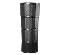 150L Rattan Wicker Effect Water Butt Black with Stand Tap Lid and Rain Diverter Premium Garden Rainwater Harvesting Tank Decorative Outdoor Water Storage for Sustainable Irrigation