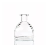 150ml/5OZ Empty Square Glass Diffuser Bottle Refillable Clear Fragrance Storage Container Jar for Essential Oils & DIY Craft