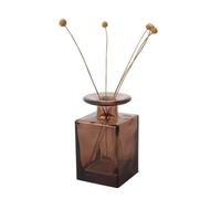 150ml 5oz Square Amber Glass Diffuser Bottles Empty Refillable Aromatherapy Jar Essential Oils Bottles Use for DIY Fragrance Replacement Diffuser Sets (Not Included Sticks)