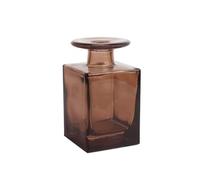 150ML/5OZ Square Glass Diffuser Bottles Empty Decorative Bottle Refillable Aromatherapy Container Fragrance Accessories for Home and Office(Brown)