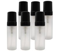 150ml Empty Foam Pump Bottle, 5oz Foaming Dispenser Soap Plastic Container for Facial Cleanser Shampoo Hand Soap (Clear Matte+Black)