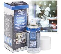 URBNLIVING 150ml Fake Snow Spray With Stencil Artificial Christmas Craft Winter Festive Fun
